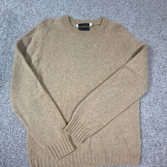 Vintage 1980s Gold Circle Department store Tan Wool Sweater – Size Small - Picture 3 of 5